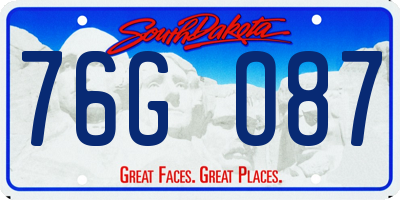 SD license plate 76GO87