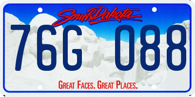 SD license plate 76GO88
