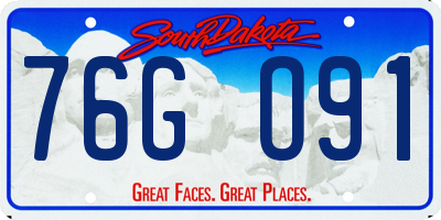 SD license plate 76GO91