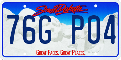 SD license plate 76GP04