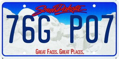 SD license plate 76GP07