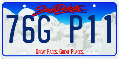 SD license plate 76GP11