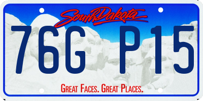 SD license plate 76GP15