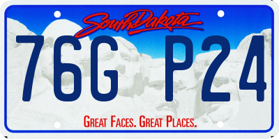 SD license plate 76GP24