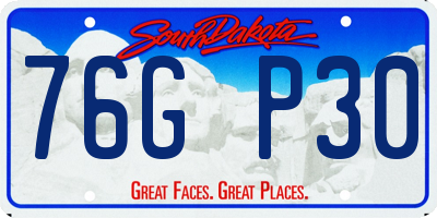 SD license plate 76GP30