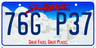SD license plate 76GP37