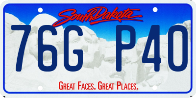 SD license plate 76GP40