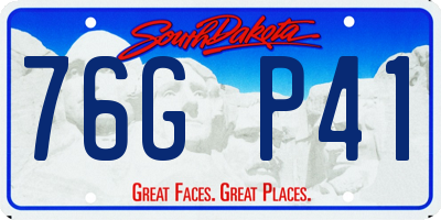 SD license plate 76GP41