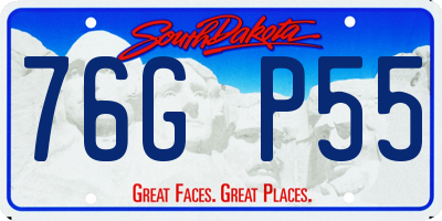 SD license plate 76GP55