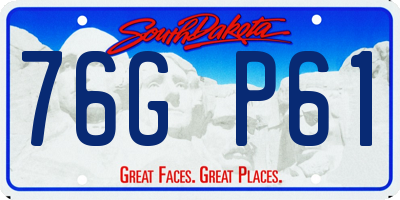 SD license plate 76GP61