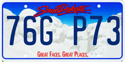SD license plate 76GP73
