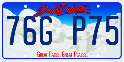 SD license plate 76GP75