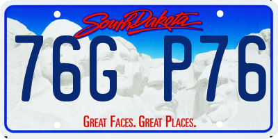 SD license plate 76GP76