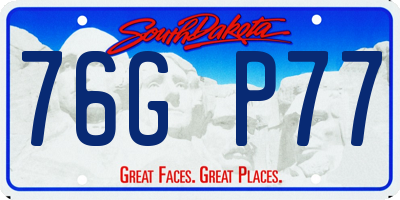 SD license plate 76GP77