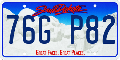 SD license plate 76GP82