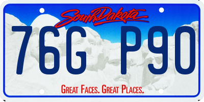 SD license plate 76GP90