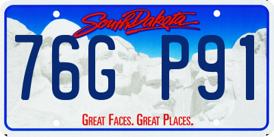 SD license plate 76GP91
