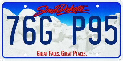 SD license plate 76GP95