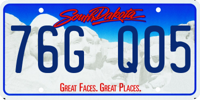 SD license plate 76GQ05