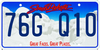 SD license plate 76GQ10