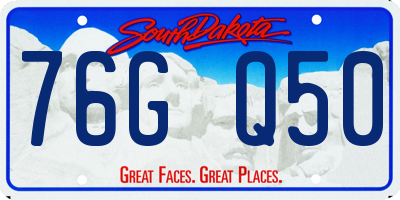 SD license plate 76GQ50