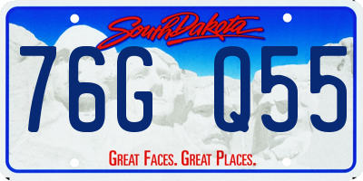 SD license plate 76GQ55