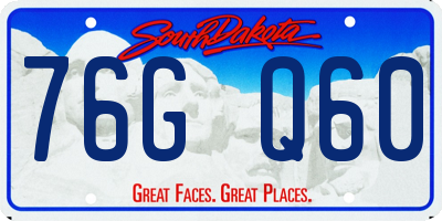 SD license plate 76GQ60