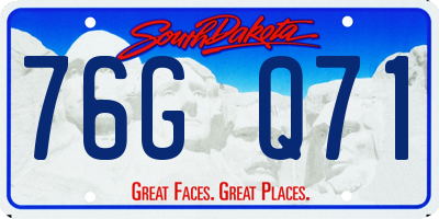 SD license plate 76GQ71
