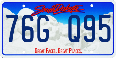 SD license plate 76GQ95