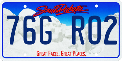 SD license plate 76GR02