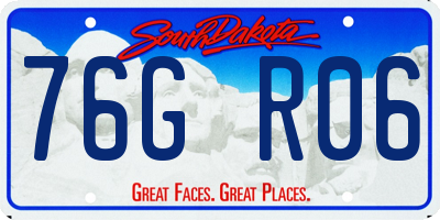 SD license plate 76GR06