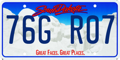 SD license plate 76GR07