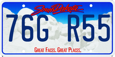 SD license plate 76GR55