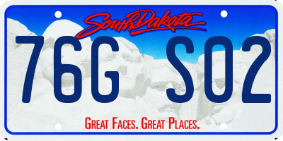 SD license plate 76GS02