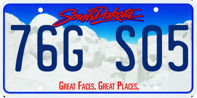SD license plate 76GS05