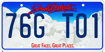 SD license plate 76GT01