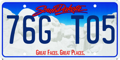 SD license plate 76GT05