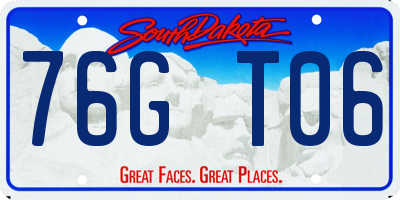 SD license plate 76GT06