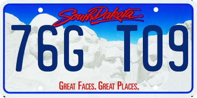 SD license plate 76GT09