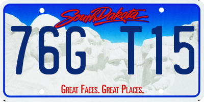 SD license plate 76GT15