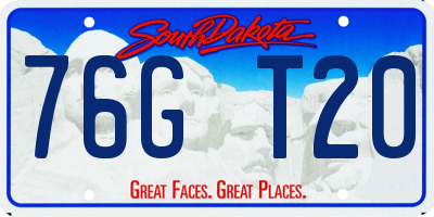 SD license plate 76GT20