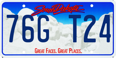 SD license plate 76GT24