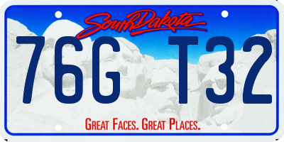 SD license plate 76GT32
