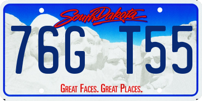 SD license plate 76GT55