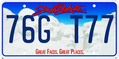 SD license plate 76GT77