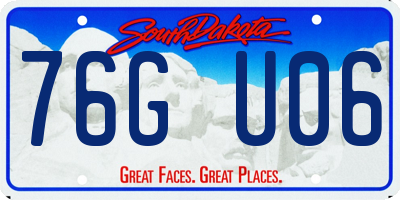 SD license plate 76GU06