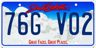 SD license plate 76GV02
