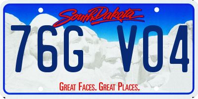 SD license plate 76GV04