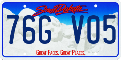 SD license plate 76GV05