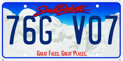 SD license plate 76GV07